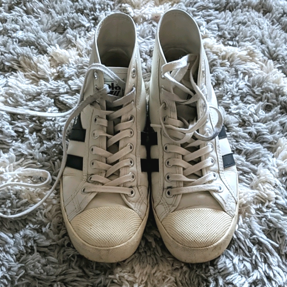 Gola Hi-Top leather coaster sneakers